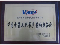 中国电器工业最具影响力企业2012年